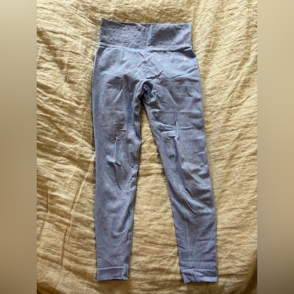 Gymshark blue and purple animal print size small legging
